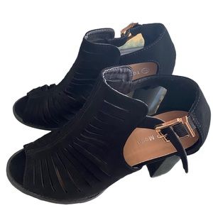 Caged Block Heel Sandals